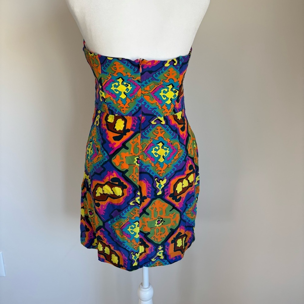 Rodebjer Rihad Silk Colorful Strapless Mini Dress M - Picture 8 of 13